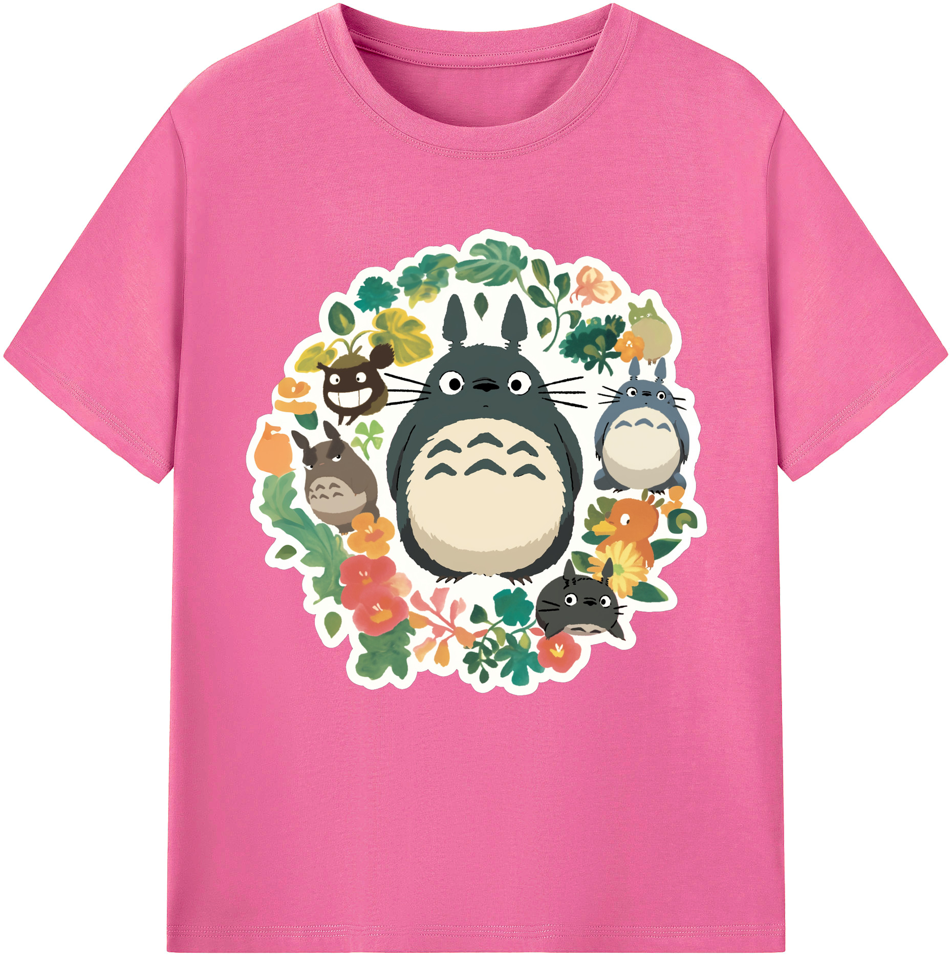 （画像用） となりのトトロ 草壁メイ 草壁サツキ My Neighbor Totoro Satsuki Kusakabe Mei Kusakabe レディースカジュアルプリントTシャツ（綿100％）